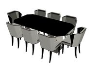 Dining tables and chairs blue diamon