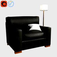 Comfort Square Arm Upholstered Twin Armchair Sleeper