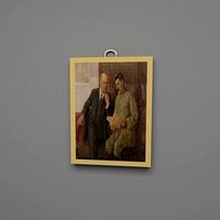 Stalin and Lenin painting