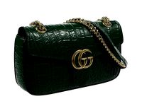 Gucci GG Marmont Bag Green Crocodile