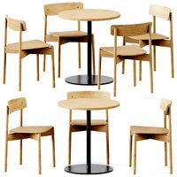 Table S 1123 D70 by Thonet and Cross Chair by TAKT