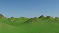 Cartoon low poly rocky landscape