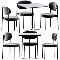 Metal Table Atal by Alki and Series 430 Chair by Verner