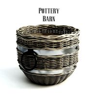 Pottery barn Cask Round Basket