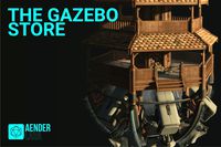 The Gazebo Store - Floating wooden structure with scifi engine