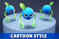 Cartoon Characters - Small Blueberry Warrior