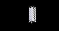 Food tray trolley 450x610 mm