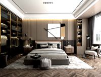Modern Bedroom Interior Scene 10