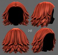 3D Hair style for girl V105