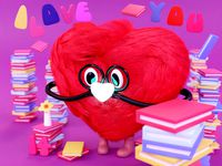 Love you 3d illustration
