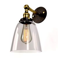 Clear Glass Swivel Shade Wall Lamp