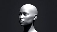 Asian Bust Head Base Mesh