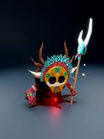 Shaman stick blender shaman render cyclec fur