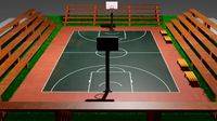 Backstreet basketball court