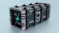 Sci-fi container lowpoly PBR