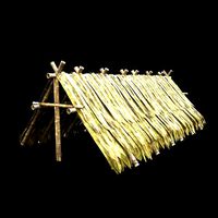 BAMBOO SHELTER HIDE HOUSE TREE JUNGLE HUT SURVIVAL CASTAWAY