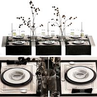 Solemn Table Setting In Eco Style Dried Flowers