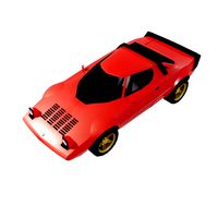 Lancia Stratos lowpoly car