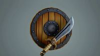 Buckler ancient sword Scimitar cold