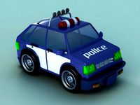 Super Cartoon police car toy police q version of the car animated police car toy police car