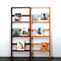 Flat wood magazine rack