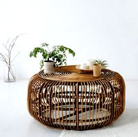 Daisy Garden PP Tray Rattan Basket