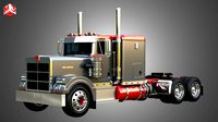 57P Semi Truck - Low Roof Sleeper Truck - Modified Version