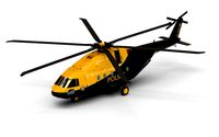 Police Helicopter Low poly