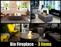 Bio Ethanol Fireplace - 3 Items