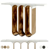Herve Langlais Steel 3 Marble Console