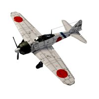 Mitsubishi A6M Zero lowpoly WW2 fighter
