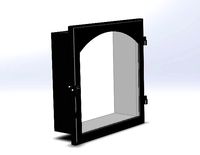 Fireplace door