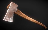 AxA common ax with a wooden handle
