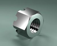 Hexagon slotted nut DIN 935 M8
