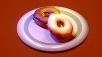 Donut on a plate