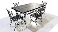Iron Table and Chairs