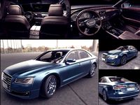 Blue Car Audi A8