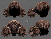 3D Hair style for girl V106