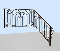 Wrought iron deck railing