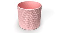 Realistic 3D pink coloured Triangular Vase