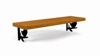 Wooden Wall Shelf with Bird Decoration