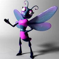 Cartoon Dragonfly RIGGED