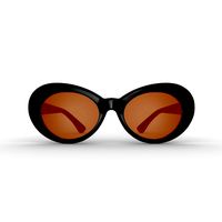 Kurt Cobain Round Black Frame Sunglasses