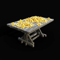 GOLD COINS TREASURE PILE MOUND TABLE QUEST LOOT PIRATE MEDIEVAL