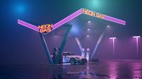 Neon Gas Station