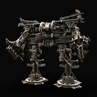 MECH GIANT ROBOT SIEGE ENGINE MACHINE WAR CONSTRUCTION MECHA