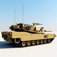 Abrams Tank Low-Poly