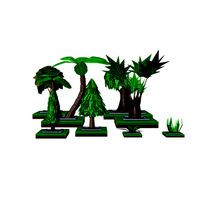 Isometric trees-lowpoly trees