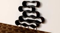 Wavy bookcase