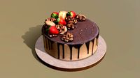Chocolate Strawberry Drip Cake